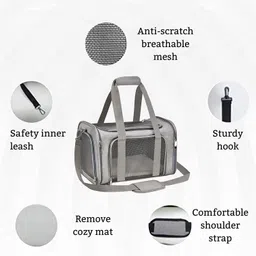 xigwig GREY, BLACK Airline Pet Carrier image 4
