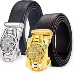 hrfstar Boys & Girls Casual, Evening, Formal, Party Black, Silver, Gold Genuine Leather Belt-picture-24