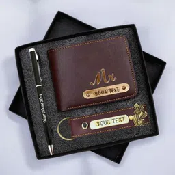 giftz mart Men & Women Trendy Brown Artificial Leather Wallet-picture-16