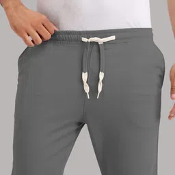 gajavu Men Solid Grey Track Pants image 4