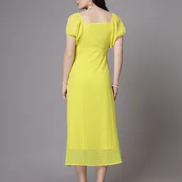 aayu Women Sheath Yellow Midi/Calf Length Dress image 2
