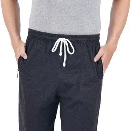 feel track Men Solid Grey Track Pants image 4