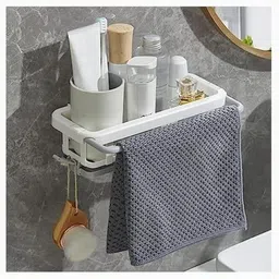 cheshtasales Two Tone Hanging Drain Rack Plastic Wall Shelf image 5