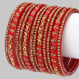 somil Glass Beads, Crystal Bangle Set-picture-27