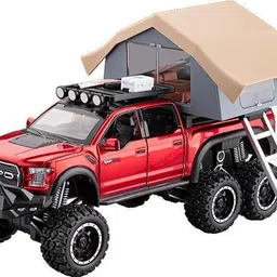 manaki enterprise 1:24 Scale Die-Cast Raptor Camping Large with 6 Openable Doors,Pull Back Action,-picture-41
