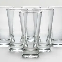 ocean (Pack of 6) Pilsner Glass Set, 200ml, Set of 6, Transparent Glass Set Water/Juice Glass-picture-24