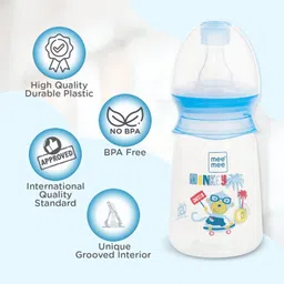 meemee Nutri Sip Tiny Feeding Bottle, BPA-Free | Leak-Proof Design for 0-2 Yrs (2 Pcs) - 130 ml image 2