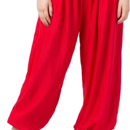Solid Rayon Women Harem Pants-image-2