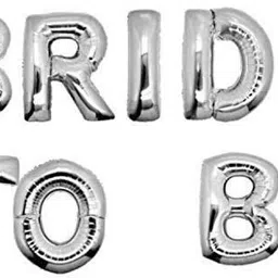 soi Solid Silver Bride To Be Foil Bridal Shower and Bachelorette Party Decorations Kit Balloon image 1
