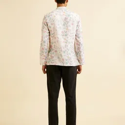 manyavar Men Printed Cotton Blend Straight Kurta image 5