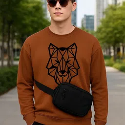 moda rapido Men Full Sleeve Printed Sweatshirt image 3