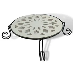 Black and White Metal Planter Stand By eStand image 4