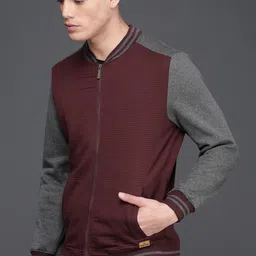 wrogn Men Full Sleeve Self Design Sweatshirt image 3