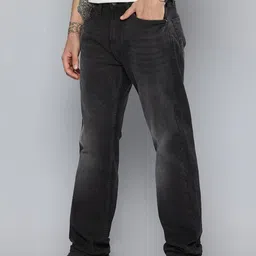 levi's 505 Men Straight Fit Mid Rise Black Jeans image 2