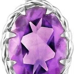 Femme Jam 925 Sterling Silver Natural Amethyst Gemstone Pendant / Locket for Women & Girls Sapphire White Gold Pendant-picture-28