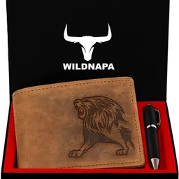 Men Brown Genuine Leather RFID Wallet-image-39