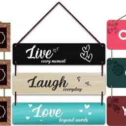 memrymakers Wall Hanging Quote Boards | Decorative Motivational Wooden Signs Pack of 3-picture-22