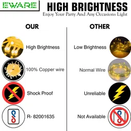 eware 2400 LEDs 5 m Beige Steady Strip Rice Lights image 5