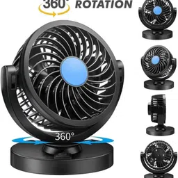 ajeetech Universal Car Fan 360 Degre Rotatable Single Head Dashboard Auto Cooling for all Car Interior Fan image 2