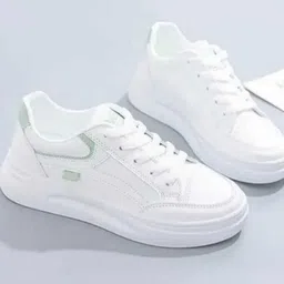 xedow White Trending Stylish Casual Shoes For Girls Sneakers For Women image 4