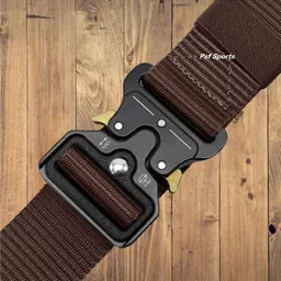 psf sports Men & Women Casual, Formal, Party Brown Nylon Belt image 2