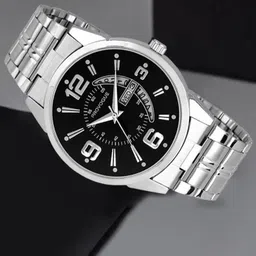 Basic with Day and Date Display Analog Watch - For Men SK-PG-4030-BLK-SLVR Basic Analog Watch for Men with Day and Date Display-image-6