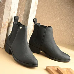 Premium Black Women Chelsea Durable Boots | Casual & Travel Comfort Wear Boots For Women-image-50