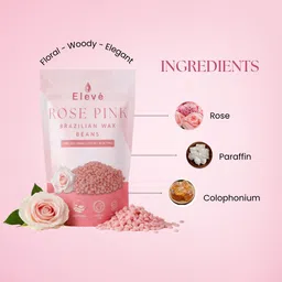 eleve Rose Pink Brazilian Wax Beans for Hair Removal – Hands, Legs & Bikini Wax image 4