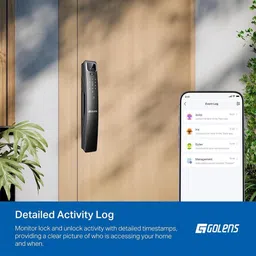 GOLENS X93N Smart Door Lock – 8-in-1 Unlock, 3D Face, Video Intercom, Wi-Fi, Black Smart Door Lock image 4