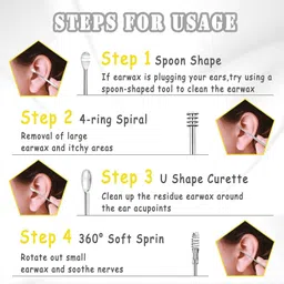 taxila 6 Pcs Set Innovative Earwax Cleaner Tool Set Earwax Removal Kit (Light Green)) image 5