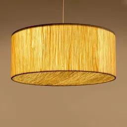 oorjaa Drum (Small) Stainless Steel & Banana Fibre Pendant Hanging Light-picture-33