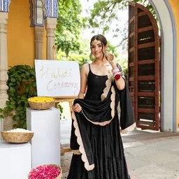 callme textile & design Solid Rayon Blend Stitched Anarkali Gown image 4