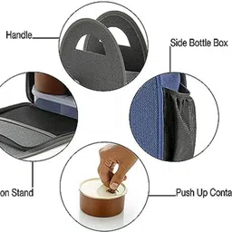 glamexy NEW LUNCHBOX SET WITH 3 CONTAINER 1 BOTTLE SPOON SET AND CASSEROLE 5 Containers Lunch Box image 3