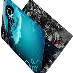 Anweshas Full Body Laptop Skin Sticker - Artificial Intelligence Side Face Self Adhesive Vinyl Laptop Decal 15.6-picture-10