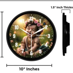 craftsjagdamba Analog 25.4 cm X 25.4 cm Wall Clock image 3