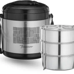 trueware LEGEND 3 Stainless Steel PU Insulated Hot Lunch Box With 3 Stainless Steel 3 Containers Lunch Box-picture-10