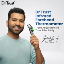 Dr Trust (USA) Non Contact Forehead Temporal Artery Infrared Thermometer With Color Coded Fever Guidance Model 603 Thermometer image 2
