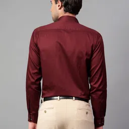 cantabil Men Regular Fit Solid Spread Collar Formal Shirt image 2