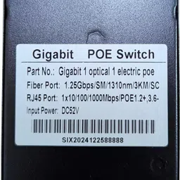 HANUTECH 1G1EP Series POE Switch, 1.25G Single Fiber Optical Transceiver 0 Ports 1000 Mbps Network Switch image 3