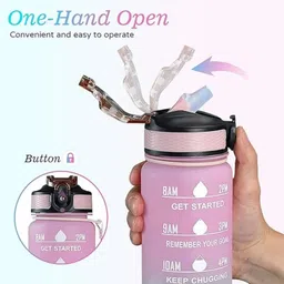 givni mart Motivational Water Bottle 1000 ml Water Bottle image 3