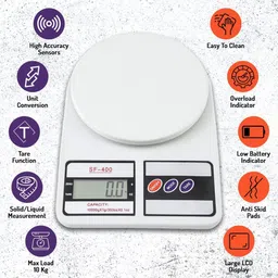 ONEX SF-400 Digital Kitchen Weight Scale | Food Scale with LCD Display Weighing Scale image 4
