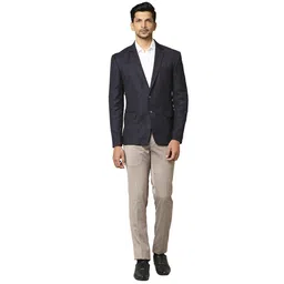 park avenue Men Checkered Single Breasted Formal Blazer image 5