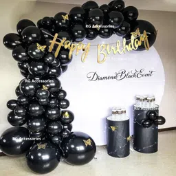 r g accessories Black Balloons Happy Birthday Decoration Kit 1st Birthday Decoration-picture-39