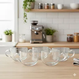 zojed Pack of 1 Glass 140ML TEA ROUND CUPAH-picture-26