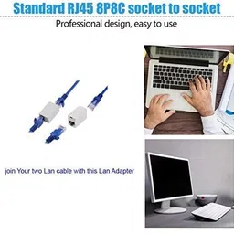 RAREGEAR RJ45 Ethernet Coupler Connector Female to Female Inline Network Cable Joiner Wireless Ethernet Lan Adapter compatible with Windows image 5
