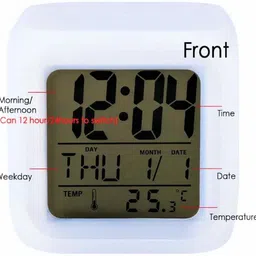 twixxle Analog-Digital White Clock image 2