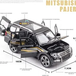 nickspool Exquisite car Model 1:32 Alloy Diecast Car Models for Mitsubishi Pajero SUV image 2