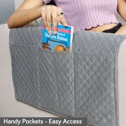 hokipo Velvet 2 Seater Sofa Plain Cover image 2