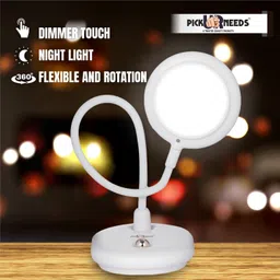 pick ur needs Study Table Light Lamp Rechargeable With Touch On/Off Unique Switch Touch Dimmer 4 hrs Flood Lamp Emergency Light image 3