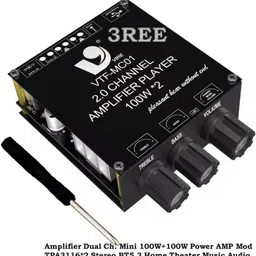 Mini 100W+100W Power AMP Mod TPA3116*2 Stereo BT5.3 Micro Controller Board Electronic Hobby Kit-image-79
